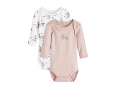 Name It bright white unicorn bodysuit (2-pack)